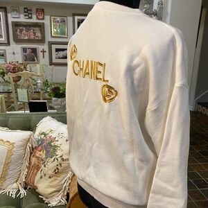Gold and cream Crew Neck Sweater